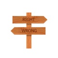 Vector Choice Signpost Illustration, Icon Isolated.