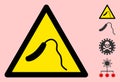 Vector Cholerae Warning Triangle Sign Icon