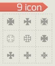 Vector choppers crosses icon set