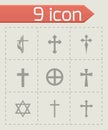 Vector choppers crosses icons set