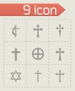 Vector choppers crosses icons set Royalty Free Stock Photo