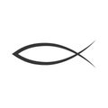 Vector Christian fish icon Royalty Free Stock Photo