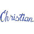 Christian name lettering tinsels Royalty Free Stock Photo