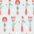 Vector christmas background with spoon, plug, Royalty Free Stock Photo