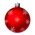 Vector Christmas bal, Red, realistic isolated on white background