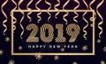 Vector 2019 christmas banner on holiday background
