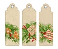 Vector Christmas Bookmark Royalty Free Stock Photo