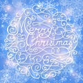 Vector Christmas card with handwritten lettering. Royalty Free Stock Photo