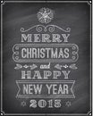 Vector Christmas Chalkboard Greeting Card