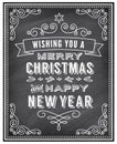 Vector Christmas Chalkboard Greeting Card