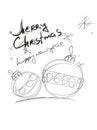 Vector Christmas doodle ball background. Royalty Free Stock Photo