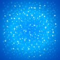 Vector Christmas Greeting Card with Snowflakes on Blue Background