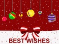 Vector christmas holiday festival best wishes balloon concept