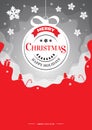 Vector Christmas illustration - magic background, flyer or invitation Royalty Free Stock Photo