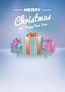 Vector Christmas illustration - magic background, flyer or invitation Royalty Free Stock Photo