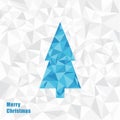 Vector Christmas illustration. Triangle Christmas tree. Fractal Royalty Free Stock Photo