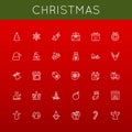 Vector Christmas Line Icons