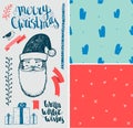 Vector Christmas, New Year set. Hand drawn winter Royalty Free Stock Photo