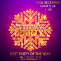 Vector Christmas Party design template. Vector illustration