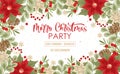 Vector Christmas party invitation with inscription.