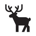 Vector Christmas reindeer icon.