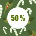Vector christmas sale banner. Illustration for use website, brochure, flyer, poster and banner. Business background with Royalty Free Stock Photo