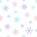 Vector Christmas seamless pattern with abstract snowflakes Royalty Free Stock Photo