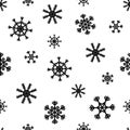 Vector Christmas seamless pattern with abstract snowflakes Royalty Free Stock Photo