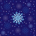 Vector Christmas seamless pattern snowflake.