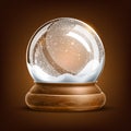 Vector realistic christmas snowglobe 3d winter toy Royalty Free Stock Photo