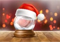 Vector realistic christmas snowglobe 3d winter toy Royalty Free Stock Photo