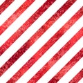 Vector Christmas Striped Red Gold Seamless Pattern. Shiny festive shimmer foil repeat texture with white diagonal lines. Abstract Royalty Free Stock Photo