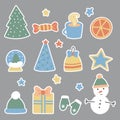 Vector Christmas tags for gifts or stickers Royalty Free Stock Photo