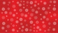 Vector winter red background with snowflakes Royalty Free Stock Photo