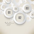 Vector chrome rings and gears infographics background