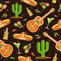 Vector Cinco de Mayo seamless pattern