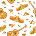 Vector Cinco de Mayo seamless pattern