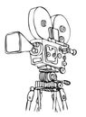 vector cine camera Royalty Free Stock Photo