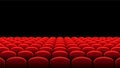 Vector Cinema or Theater rows of red seats