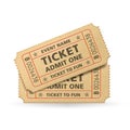 Vector Cinema tickets Royalty Free Stock Photo