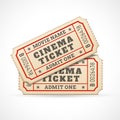 Vector Cinema tickets Royalty Free Stock Photo