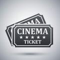 Vector cinema tickets icon Royalty Free Stock Photo