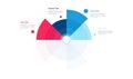 Vector circle chart design. Modern template for creating infographics, presentations, reports, visualizations. Global swatches.