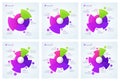 Vector circle chart designs, modern infographic templates Royalty Free Stock Photo