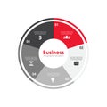 Vector circle chart infographic template for cycle diagram, graph, web design. Royalty Free Stock Photo