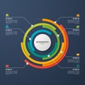 Vector circle chart infographic template for data visualization. Royalty Free Stock Photo