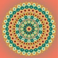 Colored beautiful mandala with dots Royalty Free Stock Photo