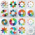 Vector circle element for infographic. Royalty Free Stock Photo