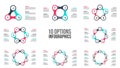 Vector circle elements for infographic. Template for cycle diagram, graph, presentation and round chart. Business Royalty Free Stock Photo
