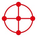 Vector Circle Grid Nodes Flat Icon Image Royalty Free Stock Photo